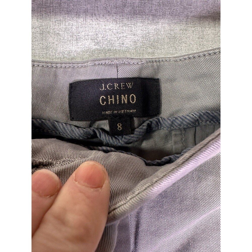 J Crew Chino Shorts Womens Size 8 Gray 6” Inseam Stretch Casual Twill EUC - Picture 3 of 8